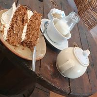 Absolutely huge delicious cake at Waterside Cafe in Kendal