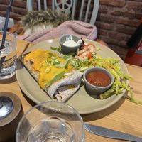 Quesadilla (vegan cheese possible) #Veganuary at Waterside Cafe in Kendal