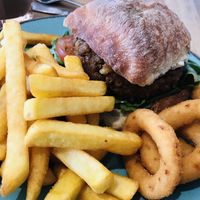 Vegan burger (amazing!)  at Waterside Cafe in Kendal