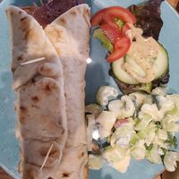 Fabulous seitan kebab at Waterside Cafe in Kendal