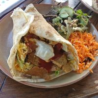 Vegan kebab at Waterside Cafe in Kendal