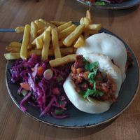 Vegan bao buns at Waterside Cafe in Kendal