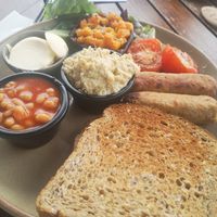 Vegan waterside breakfast at Waterside Cafe in Kendal