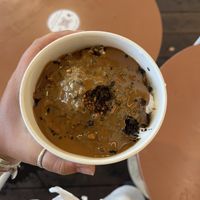 Vegan coconut yogurt with Biscoff Oreo’s, granola  at Yomo Frozen Yogurt and Acai in Kotara
