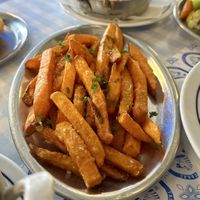 Fried sweet potatoes   at Tasca Zebras  in Lisbon