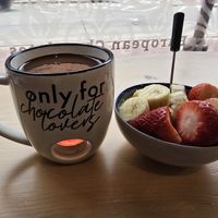 Vegan Chocolate Fondue at The Chocolate Cafe in Wausau