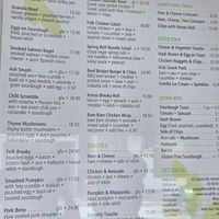 Menu as at 1 March 2026 at Local Folk in Kensington