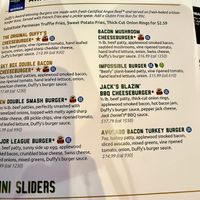 Menu - Impossible Burger labeled at Duffy's Sports Grill in Coconut Creek