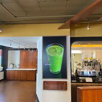 Counter and poster at Fruitive in Washington