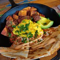 Vegan huevos rancheros at TownHall in Cleveland