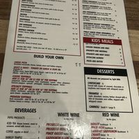 Menu #2  at Maria's Pizzeria in Ocean Isle Beach