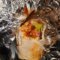 falafel wrap with hot sauce at Falafel Xpress -- FX Vegetarian in Lakewood