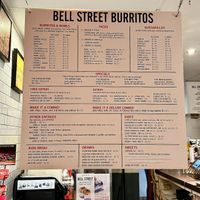 Menu at Bell Street Burritos in Atlanta