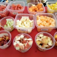 Angelo Ranch has great fruit and lots of samples at Melrose Place Farmers Market in West Hollywood