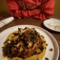 ROASTED CAULIFLOWER
Cajun Spice, Parsley, Sun Dried Tomato, Salsa Verde, Turmeric Soubise  at Chenzo's Italian Kitchen & Bar in 