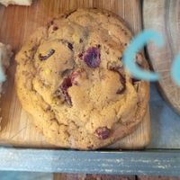 Cranberry and pistachio cookie at Bluebird Bakery in Leeds