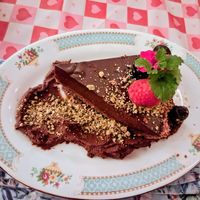 Dark chocolate ganache tart at Shanny's Kitchen in Owen Sound