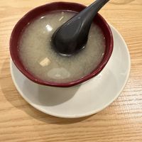 Miso soupp  at Tenon Vegan Sushi in New York City
