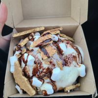 campfire smores roll at Cinnaholic - South Euclid in South Euclid