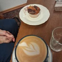 Coffee and cake at El Gato Pâtisserie in Lausanne