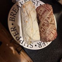 Vegan chilli non carne burritos at Tortilla Leeds Bond Street in Leeds