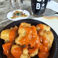 Cauliflower Bites with Buffalo Sauce (vegan) at Oak Park Brewing Co. in Sacramento
