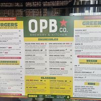 Vegan options are clearly marked! at Oak Park Brewing Co. in Sacramento