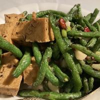 String beans with tofu added at Lao Sze Chuan in Orange