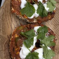 Impossible vegan Mexican bagel  at Lumen Alley Coffee & Bagels in South Yarra