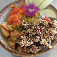 Breakfast chia and fruit bowl at Seedling in Krabi