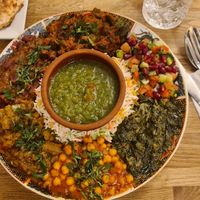 Mini vegan platter at Noshe Afghan Restaurant Coffee House in Cambridge