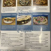 The vegan menu.  They have vegan cheese as an option, but you can also order a cheeseless pie with your favorite vegetables    at Al Solito Porzio | Pizzeria Palermo in Palermo