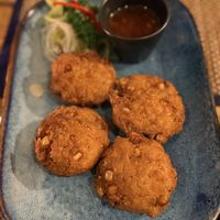 Tord Mon Kao (Thai Sweetcorn Cakes)  at NUSARA l Thai in Bournemouth