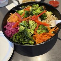 Vegan Vegetables Bibimbap with no egg  at Cafe Moon in Kihei