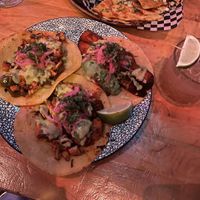 Cauli and sweet potato tacos!  at La Chingada in Toronto