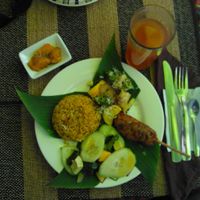 Meal of the day in January, 2016. Today they made a typical meal from Bali, Indonesia at Espiritu Libre in Medellin