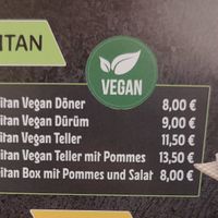 Vegane Optionen auf der Karte at STERK Kebab Haus in Dresden