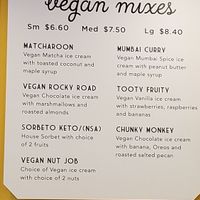 Easy to find vegan chouces at Milk and Honey in Traverse City