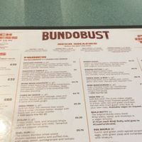 Menu inside   at Bundobust in Leeds