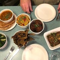Vegan meal for 2 with 2 additional bread / pickle plates  at Bundobust in Leeds