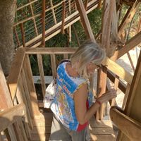 Stairs  at The Tree Top Kafe in Auroville
