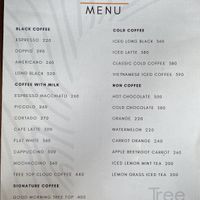 Menu 1  at The Tree Top Kafe in Auroville