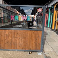 Outdoor seating  at Krewe North in Dublin