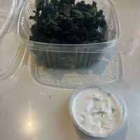 Kale chips and vegan ranch dip   at Juice Core in Scottsdale