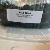Kale chips ingredients - so clean!   at Juice Core in Scottsdale