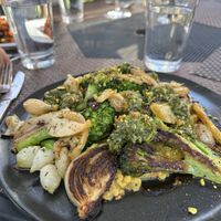 Seared broccoli with  dal  at Rylu's Bistro in Santa Clara