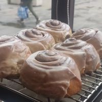Vegan cinnamon buns at Sweet October in Edinburgh