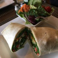 Mediterranean wrap with Misto salad at Misto Cafe in Kittery