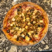 Build your own small vegan pizza . at Mellow Mushroom in Tampa