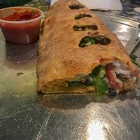 Build your own vegan calzone  at Mellow Mushroom in Tampa